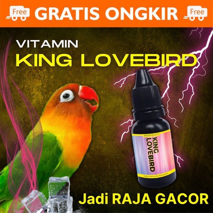 Pilihan ramuan untuk lovebird untuk menambah stamina